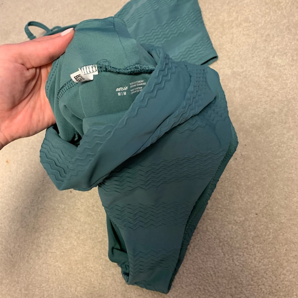 Aerie longline bandeau top and high waisted bottom